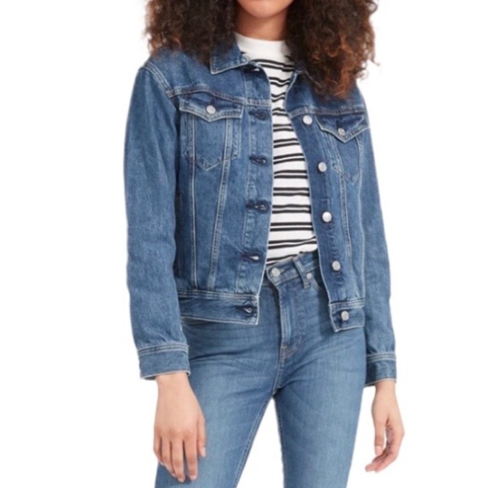 Everlane The Denim Jacket Blue Button Down Classic Jean Jacket Size XS